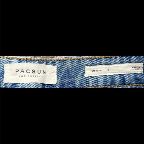 Pacsun Jeans Women's Size 26 High Rise Straight Denim 2 Tone Mom Jeans - Picture 3 of 4